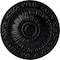 Ekena Millwork Lunel Ceiling Medallion (Fits Canopies up to 3 3/4"), Hand-Painted Jet Black, 20 1/4"OD x 1 1/2"P CM20LUBLF - alternate 1